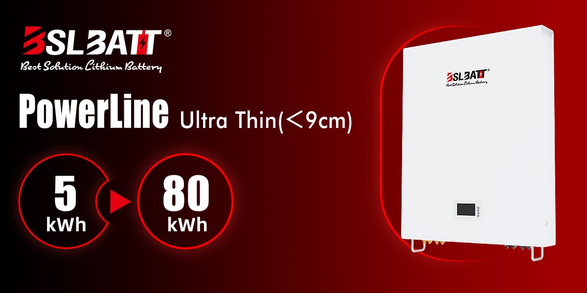 BSLBATT mostra una batteria da parete ultrasottile (<9 cm) per l'accumulo solare