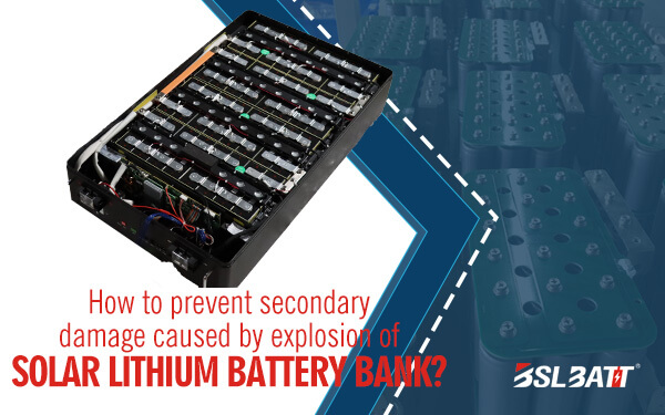 Wie kann ein Sekundärschaden durch Explosion einer Solar-Lithium-Batteriebank verhindert werden?